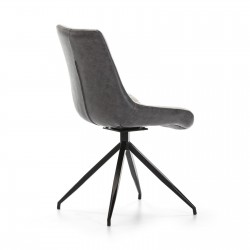 Silla Comedor Giratoria Ecopiel Marrón