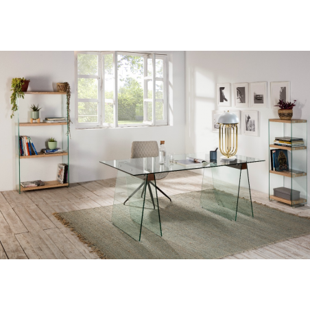 ESTANTERÍA SIDNEY SH-165 CRISTAL COLOR ROBLE