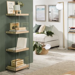 ESTANTERÍA SIDNEY SH-125 CRISTAL COLOR ROBLE