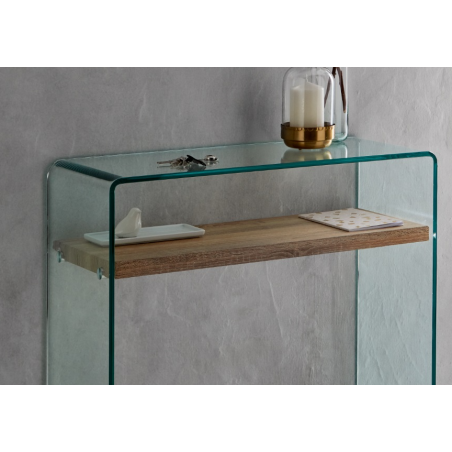 CONSOLA SIDNEY CON-11 CRISTAL COLOR ROBLE