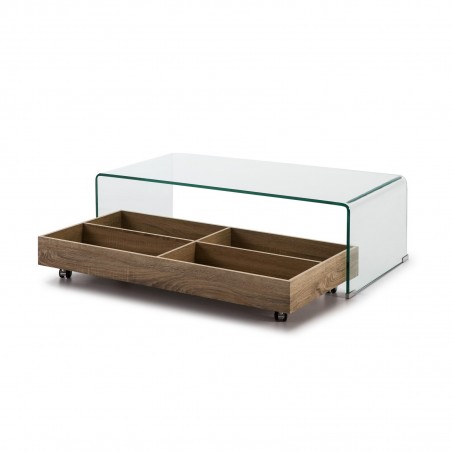 MESA CENTRO SIDNEY CT-227 CRISTAL COLOR ROBLE
