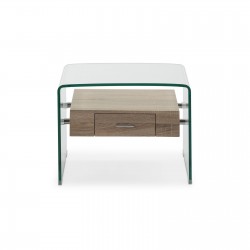 MESA AUXILIAR SIDNEY M-608 CRISTAL COLOR ROBLE