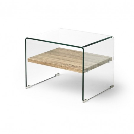MESA AUXILIAR SIDNEY M-130 CRISTAL COLOR ROBLE