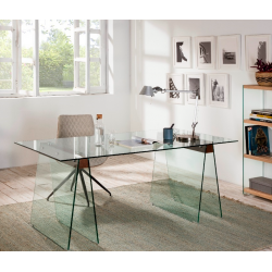 MESA OFICINA MODELO 808 CRISTAL TEMPLADO 180X90