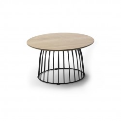 MESA DE CENTRO INDUSTRIAL MODELO 906L ROBLE-ACERO