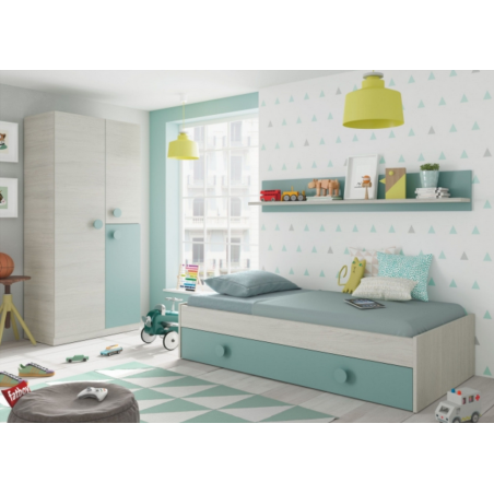 Cama Nido Juvenil + Estante...